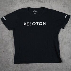 Peloton Black Century T-shirt Size Large Cycling Workout Biking Cotton